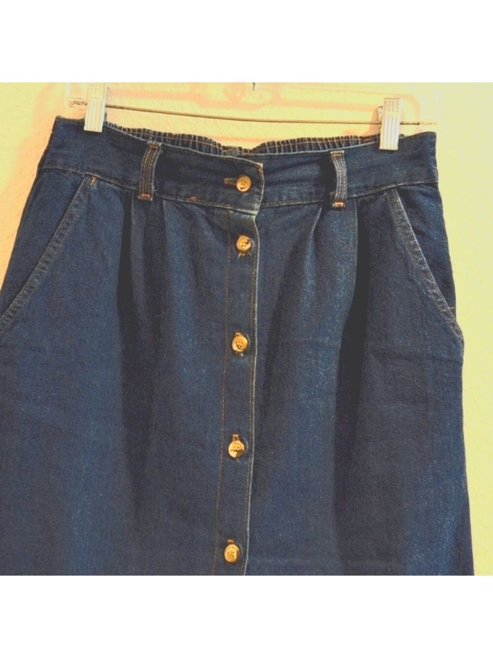American Profile Jeanswear Midi Skirt, Two side pockets , True Vintage, size 12 - Picture 3 of 7